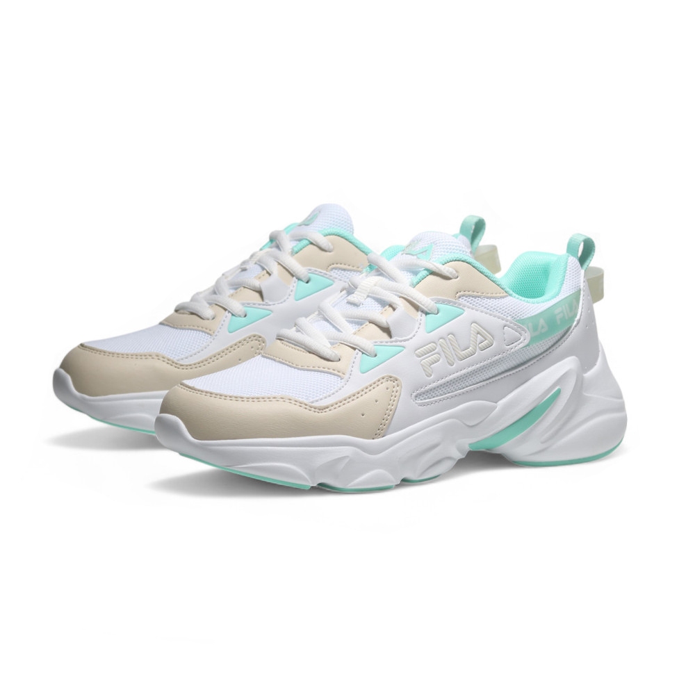 FILA 休閒鞋 白米綠 復古 老爹鞋 女 5C329Z565