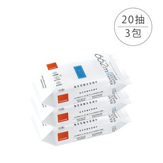 Combi 康貝 海洋深層水柔濕巾(厚)20抽｜單串/3入【佳兒園婦幼館】