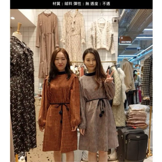 衣服日記 可愛長袖連身裙 洋裝 冬天 韓國連線 lalamarket 米咖 韓貨 東大門