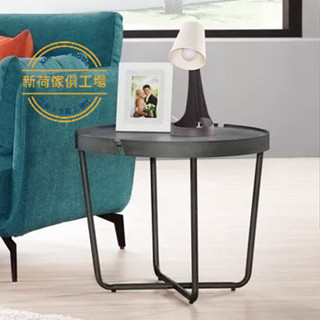 【新荷傢俱工場】25M 1470 灰色巖板小茶几 ☆ 2尺小圓幾 巖板小圓幾 客廳 巖板茶几 工業風茶几