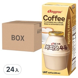 【Binggrae】 Flavored Milk 咖啡牛奶200ml × 24入