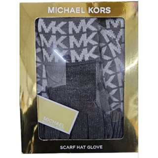 ♍優選現貨速發♍Michael Kors MK 標誌針織 3 件套禮盒套裝圍巾帽子手套