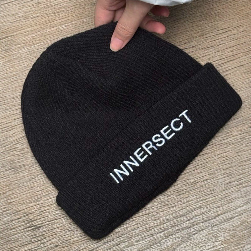 INNERSECT 24FW 最新款 三生萬物 秋冬新品冷帽美式logo帽子簡約百搭針織帽 毛帽 毛線帽 帽子 冬天帽子