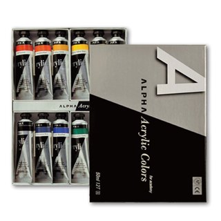 【ALPHA】銀級 壓克力 顏料 50ml 12色 /組 B0312-4