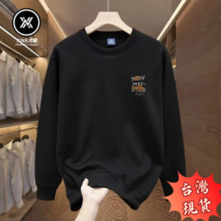 XN&臺灣現貨 長袖男 圓領衛衣男美式秋冬款衣服男士新款炸街百搭潮牌長袖男生上衣外套