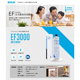愛惠浦 EVERPURE EF3000碳纖活性碳濾芯(DIY更換)