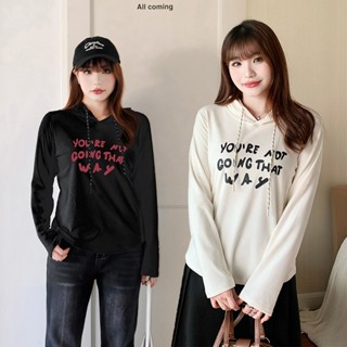 CCGIRL中大尺碼 軟糯慵懶印花字母連帽長袖衛衣(無口袋)-共2色-適XL～4L《20777》大尺碼女裝 中大尺碼上衣