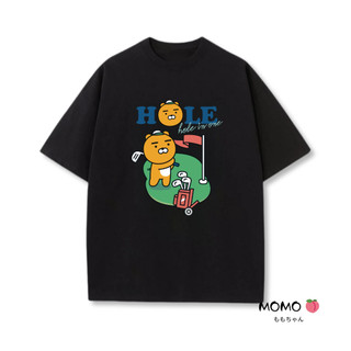 【MOMO】KAKAO FRIENDS周邊 萊恩情侶t恤 大碼女裝 100%純棉短袖 顯瘦短袖落肩 屁桃 Ryan短袖