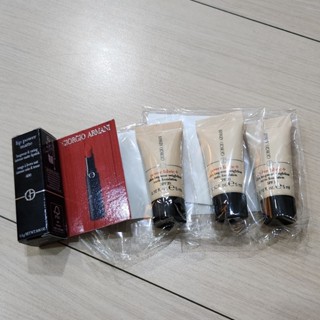 全新~ GIORGIO ARMANI 超持妝絲絨水慕斯粉底 5ml 2/3 ／奢華絲絨訂製唇膏400精巧版1.4g