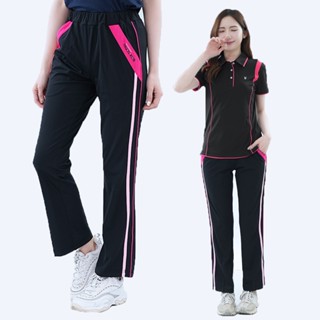 【遊遍天下】MIT臺灣製女款彈力抗UV吸濕排汗運動瑜珈褲長褲 GP1030 / 黑色 臺灣現貨