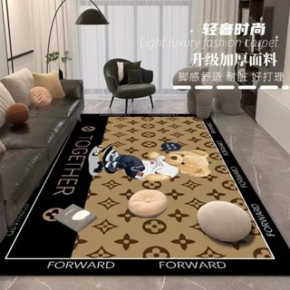 【臺灣熱賣】ins風 潮牌地墊 水晶絨地墊 客廳地毯 客廳地墊 床邊毯 臥室地毯 房間地墊 轉椅墊子 耐磨防滑可定製裁剪