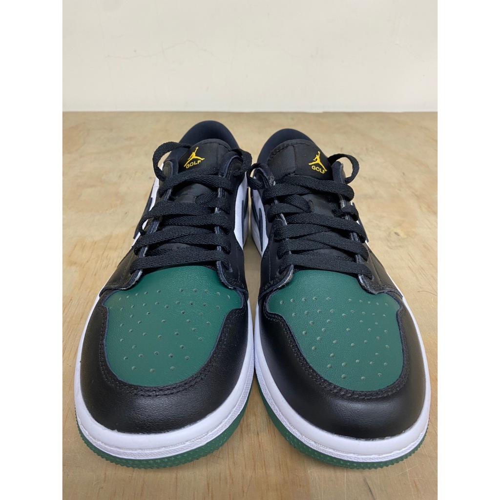 [瑕疵出清如圖不二價]Air Jordan 1 Low 黑綠 男鞋 男女段 瑕疵-DD9315-107