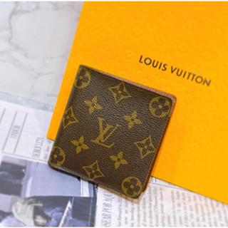 二手旗艦 LOUIS VUITTON LV 字紋 6卡 對開 短夾 皮夾(中友店)