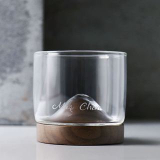120cc【哲學生活小山杯】黑胡桃木原木山形酒杯 茶杯