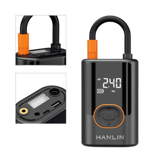 HANLIN-CAR006S AI智慧多功能充電式電動打氣機 自動充氣機 車用充氣泵 充氣寶 輪胎充氣機 打氣機 打氣筒