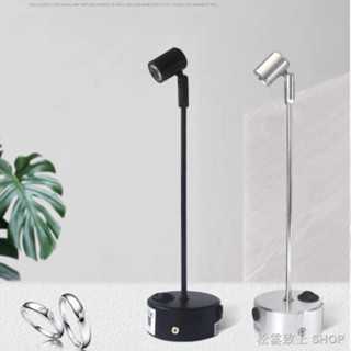 led無線可充電展櫃燈 1W3W小射燈 玻璃櫃臺射燈 珠寶展櫃燈 立桿登 展會燈 展示燈 氛圍燈 投射燈 酒櫃燈 吧檯燈