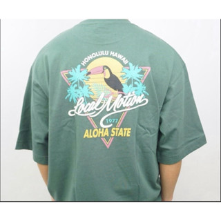 瑕疵M現貨 寬版短袖圓領T恤Aloha椰子樹Honolulu Hawaii夏威夷 男女可穿 大嘴鳥 純棉T恤 休閒上衣