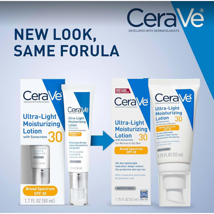 (現貨 )CeraVe 適樂膚Ultra-light 輕盈 保濕 防曬乳液 50ml