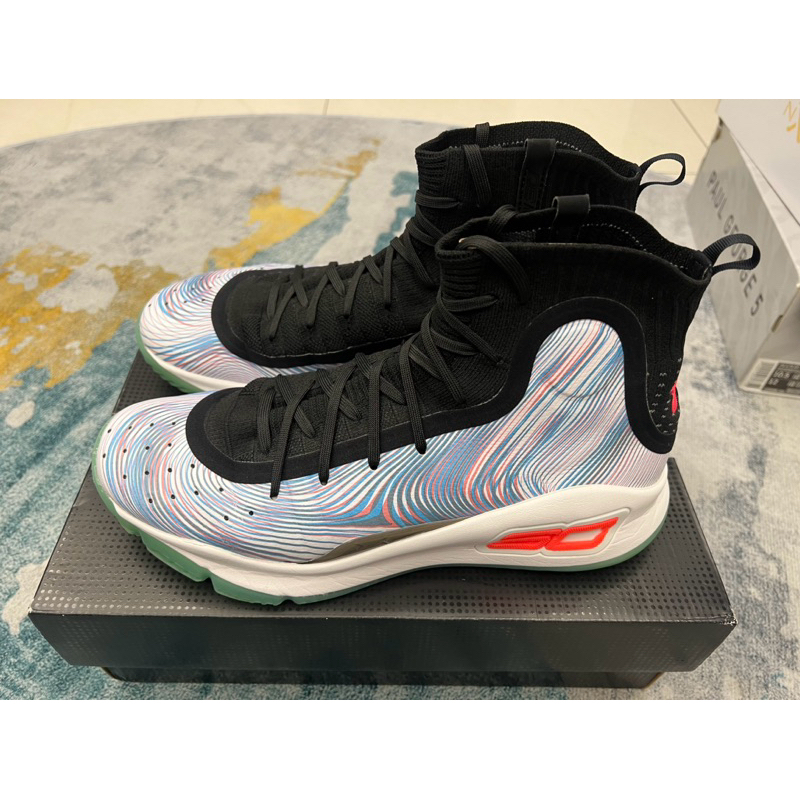 UNDER ARMOUR UA Curry 4 二手 US10.5 SC 高筒 襪套 1298306-016 kobe