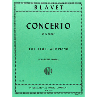 【599免運費】Blavet：Concerto in A minor (Flute) / IMC2751