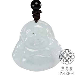 【漢石齋】天然翡翠A貨 彌勒佛玉佩吊墜 冰糯種(29*29*6mm以上)