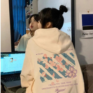 臺灣出貨 女生衣服 帽T連帽衛衣美式 大學T男女生同款韓版大呎碼 oversize 刷毛 加絨 長袖上衣M0240A