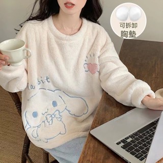 【限時折扣】女生睡衣 冬季睡衣 珊瑚絨睡衣 加厚大碼 帕恰狗睡衣 法蘭絨睡衣 可愛睡衣 大耳狗睡衣 居家服 毛絨睡衣