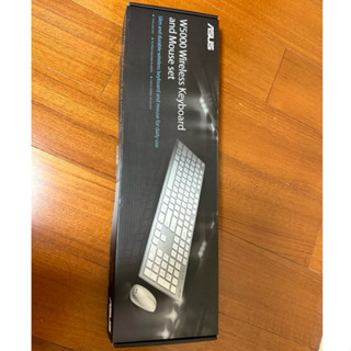《二手》ASUS 華碩W5000輕薄無線鍵盤滑鼠組銀黑色