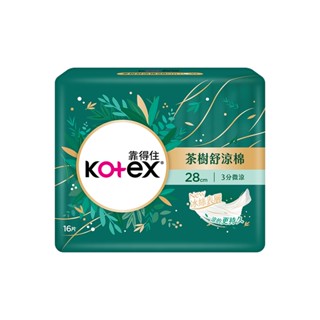 靠得住 茶樹舒涼棉衛生棉(28cm) 16片 x 1包【家樂福】