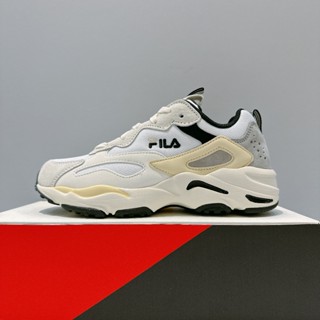 FILA RAY TRACER 男女鞋 中性款 白 鵝黃藍拚色 厚底 經典老爹鞋 休閒鞋 運動鞋 4-C606Y-165