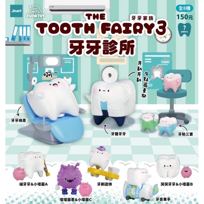 🐱貓星人🉐️限時特價 現貨全套 牙牙家族 三代 牙牙診所 壞牙牙 轉蛋 扭蛋 牙齒 金牙 智齒 隱藏 乳牛 雙胞胎 蛀牙