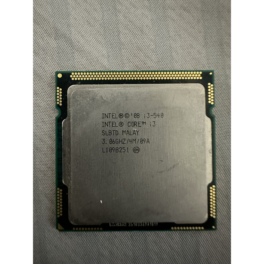 Intel® Core™ i3-540 處理器 CPU 購買前請先聊聊