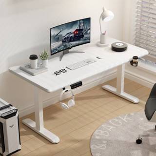 MGSHOP單機芯 電動升降桌100/60CM 電腦桌 辦公桌 書桌 兒童升降桌(E1實木顆粒板/楠木)D06