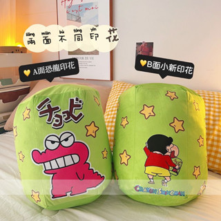 【臺灣出貨】小紅書推薦餅乾恐龍小新抱枕被子兩用 卡通枕頭睡覺車載靠枕二合一毯子毯子 辦公室可愛恐龍小新午睡靠枕空調毯子