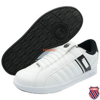 鞋大王K-SWISS 06097-174 白色 Lundahl 皮質無鞋帶休閒運動鞋(記憶鞋墊)【加贈襪子】339K
