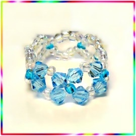 【DIY飾品材料包】SWAROVSKI水晶戒指PSA828●手作飾品。附製作說明。可訂做顏色●SWAROVSKI水晶素材