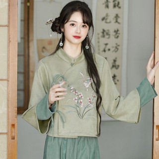 【40kg-80kg】多款可選 S-4XL 新中式女裝 中國風服飾 大尺碼套裝女 長袖刺繡上衣女 紅色休閒裙褲套裝