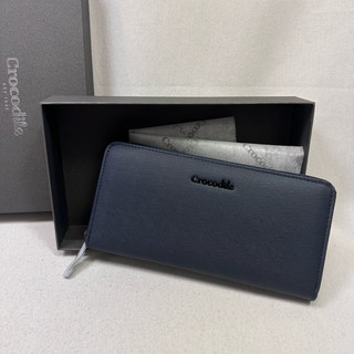 Crocodile鱷魚牌 防刮Wien 2.0 拉鍊長夾 進口牛皮 0103-11306-09 藍色$4200