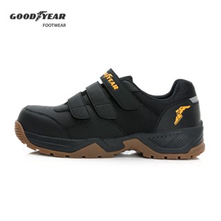 GOODYEAR 固特異 工作鞋 男款認證安全鞋 鋼頭鞋 魔鬼氈 安全鞋 耐磨 防滑 黑 GAMX33930 男鞋