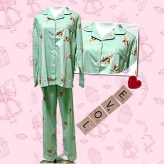 🌷蕾妮塔塔🌷 2024秋冬新品/全系列精品( 37258 ) 可愛兔精梳棉長袖成套睡衣(F）