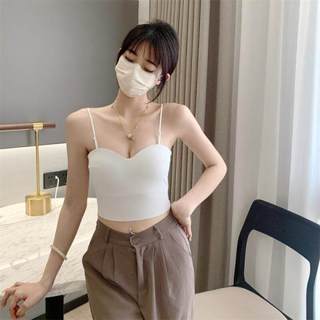 愛依依 小吊帶 背心 內搭 抹胸 上衣 夏季冰絲交叉美背吊帶內衣外穿打底背心 泰4079-1659.