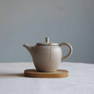 日本常滑燒 甚秋陶苑 白藻掛茶壺 150ml 手工陶瓷茶器 直接從日本出貨