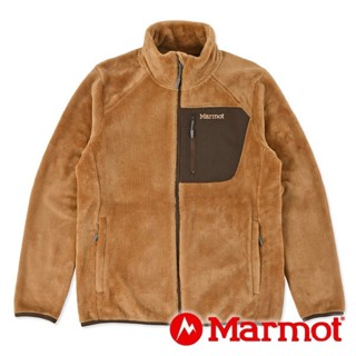 【Marmot】女立領絨毛保暖外套『淺棕』TSAWF048