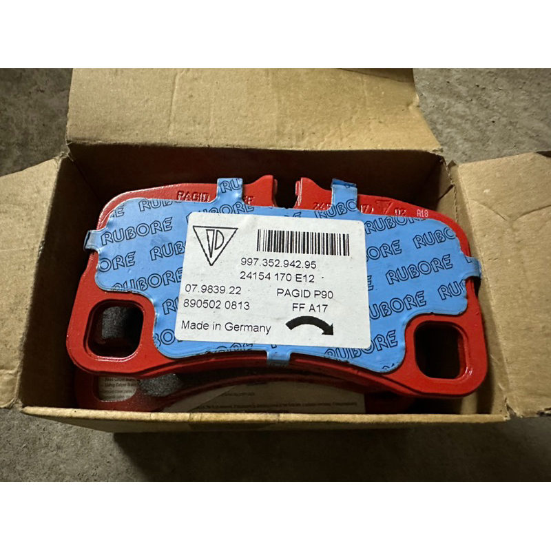 Porsche 997 GT3/GT3 RS 2009年後 全新後煞車來令片原廠料號997.352.947.95