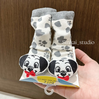 【芯楷本舖】現貨10-12cm｜日本進口 BIT’Z 有沙聲的襪子 迪士尼 101忠狗 大麥町 寶寶 玩偶 襪子