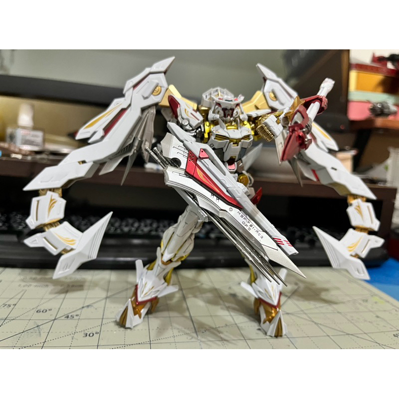 組裝完成品 天哈娜仿電鍍上色版 萬代 機動戰士鋼彈 RG 1/144 異端鋼彈 金色機 天蜜娜 24