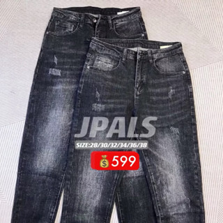 【JPALS】 現貨秒發 暗黑 窄版 素面 超彈力 水洗 窄版 牛王 黑灰 黑色牛仔褲 水洗 韓國 韓版 彈力