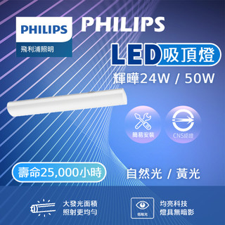 飛利浦 輝曄吸頂燈 LED吸頂燈 吸頂燈 飛利浦吸頂燈 飛利浦 吸頂燈 2呎 4呎