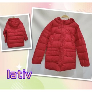 ☀️二手衣倉☀️Iativ兒童 紅色羽絨外套130cm AA0006