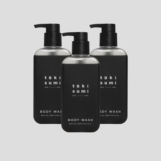 toki sumi 非洲迦納黑皂液 3 入組｜天然成分液態皂乳木果油蜂蜜草本精油沐浴乳天然洗淨